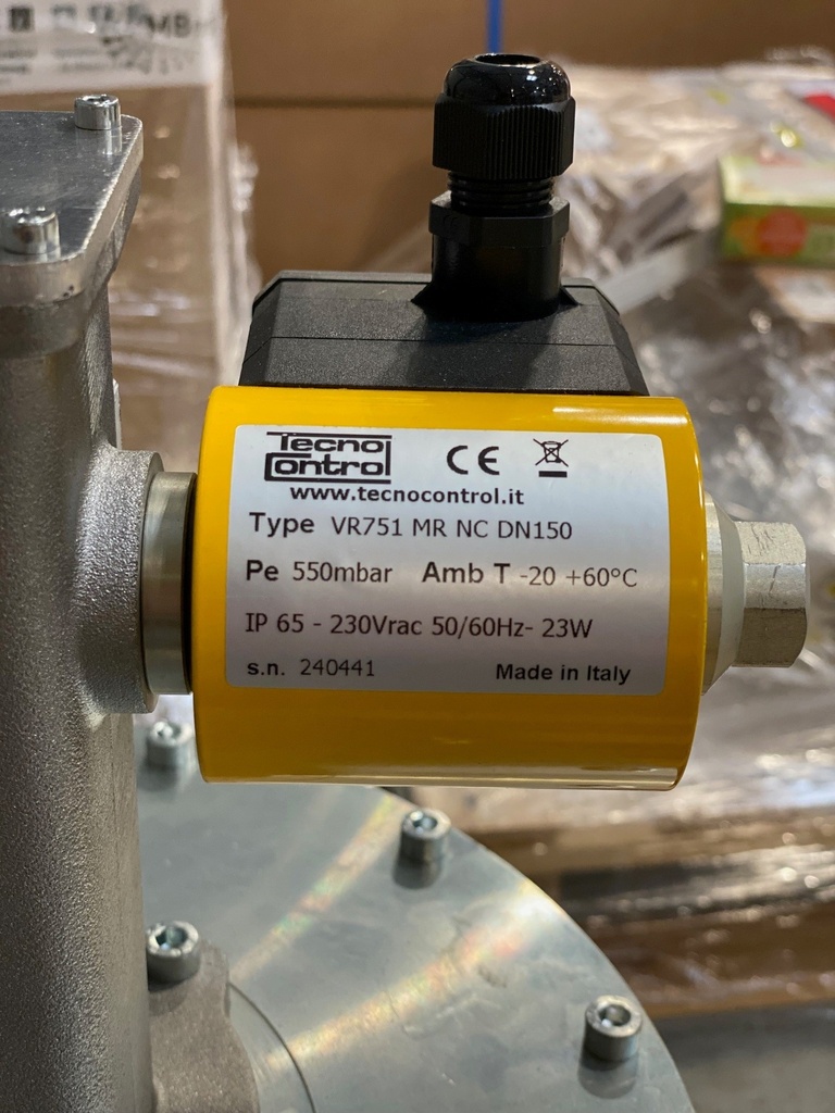 ELECTROVANNE RM BRIDE DN150 N.F. <550MB IP65 230V ENTRAXE 441.5