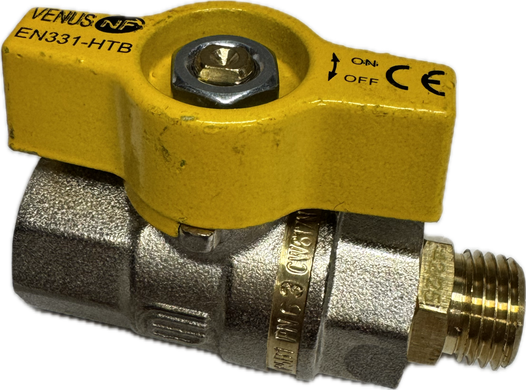 ROBINET PAPILLON NF078 1/4T MF 1/4" (ROBINET FF + MAMELON 1/4G COLLE EN ENTREE)  ROB904 §