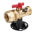ROBINET TOURNANT E1A DN25 PE 32 8403095 AVEC PRISE D'ESSAI + SOCLE NF078 ROE262