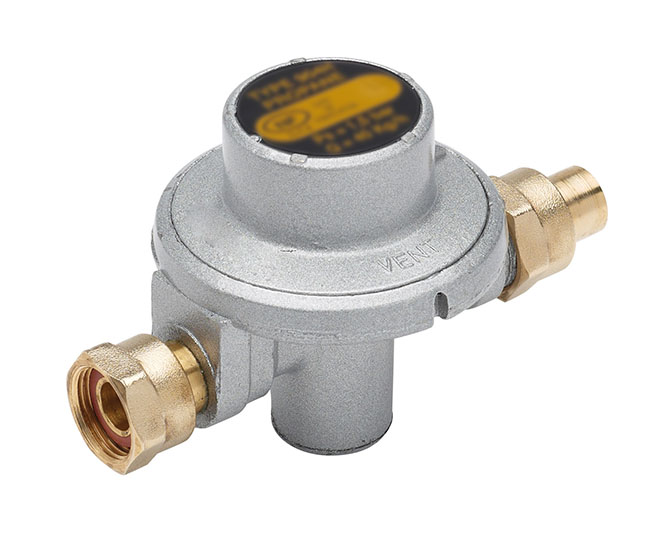 DETENDEUR CITERNE 1ERE DETENTE PROPANE HORIZ. 40KG/H 1.5BAR ENTREE F20X150 SORTIE CU12 NF115 DET004