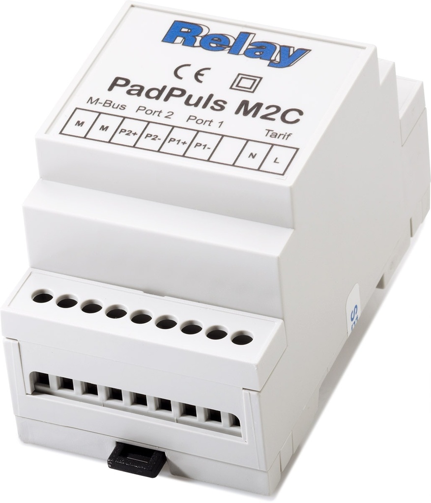 CONVERTISSEUR 2 IMP CPTEUR 2 VOIES MBUS RELAY 230VAC MONTAGE RAIL DIN §