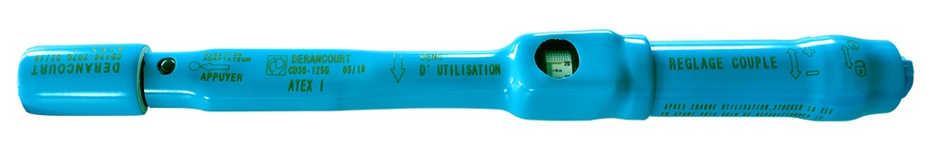 CLE DYNAMOMETRIQUE 20-125 NM ISOLEE BLEUE AVEC ADAPTATEUR ATEX I