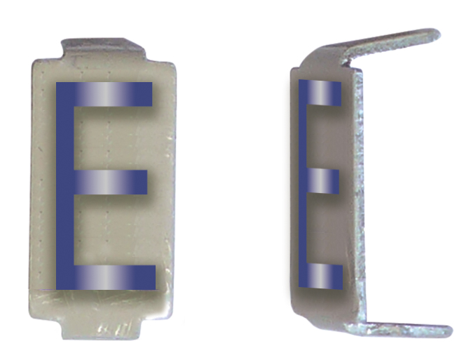 LOT 25 LETTRE 6X11 ALU IVOIRE/BLEU PRE-PLIEE E *