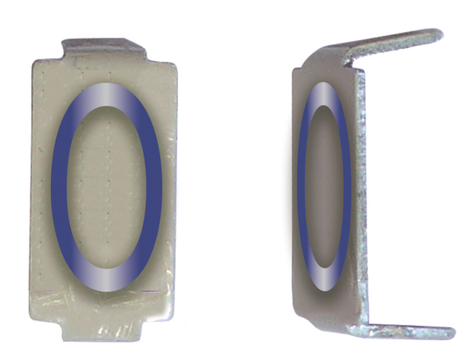 LOT 25 LETTRE 6X11 ALU IVOIRE/BLEU PRE-PLIEE O *