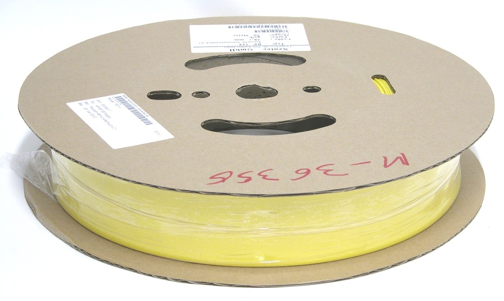 GAINE THERMORETRACTABLE POLYOLEFIN JAUNE POUR PLT 25 - 1M