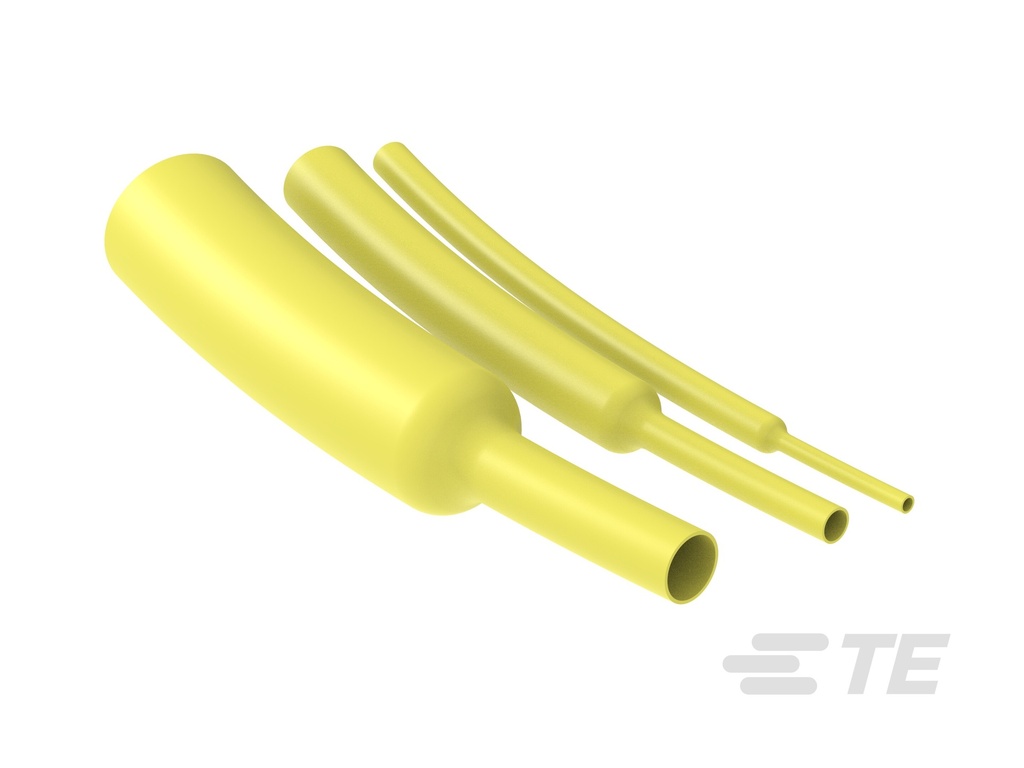 GAINE THERMORETRACTABLE PAROI MINCE CGPT 25.4/12.7 JAUNE 1M