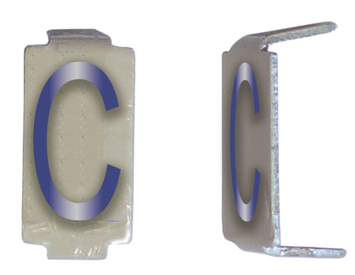 [MICCD024] LOT 25 LETTRE 6X11 ALU IVOIRE/BLEU PRE-PLIEE C *