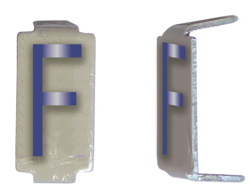 [MICCD027] LOT 25 LETTRE 6X11 ALU IVOIRE/BLEU PRE-PLIEE F *