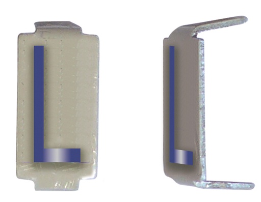 [MICCD033] LOT 25 LETTRE 6X11 ALU IVOIRE/BLEU PRE-PLIEE L *