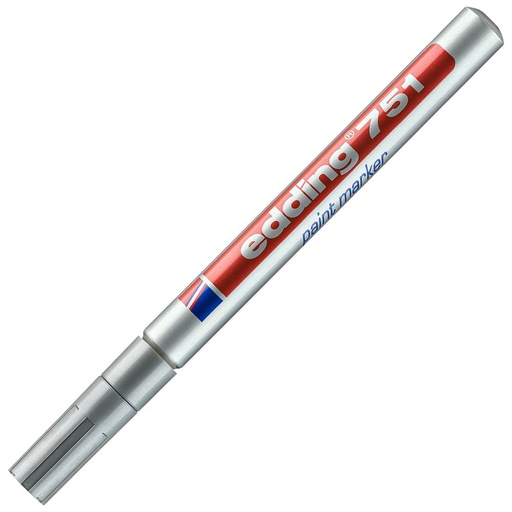 [OMAR10PFA] MARQUEUR PE ARGENT POINTE FINE BTE 10 RESISTANT EAU & UV EDDING 751 OMAR10PFA §