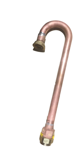 [PNGP26-CROSS355] CROSSE SORTIE COMPTEUR 180° CU22 ENTREE FJPC20 SORTIE PLT DN20 L355MM